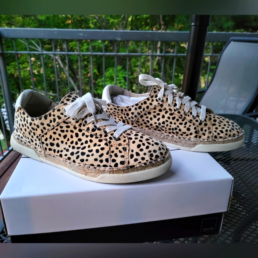 Dolce Vita Leopard Canvas Sneakers